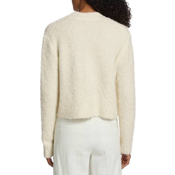 ATM Boucle Cropped Cardigan in Chalk L - Picture 4 of 4